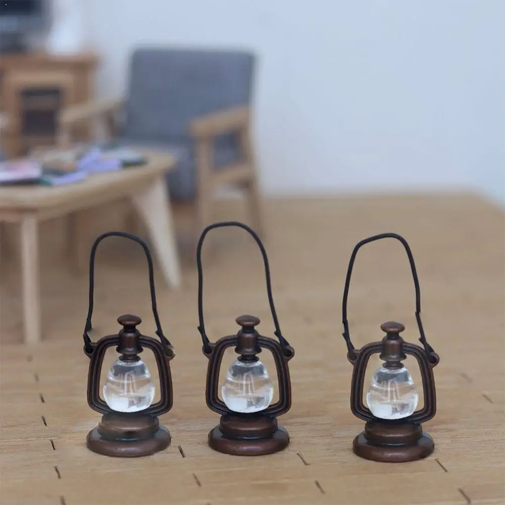 

Dollhouse Mini Retro Oil Lamp For 1/12 Miniature Dollhouse Food Doll Kitchen Doll Model Toys Play For ob11 43*23mm Gift Dri K8N7