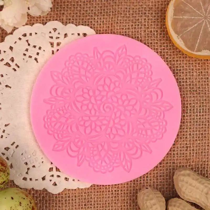 Силиконовые кружевные цветы торта 3D украшения инструменты DIY Инструменты для