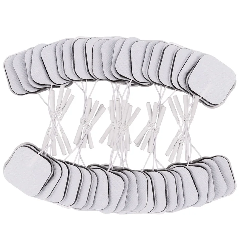 

20p/50p 5x5cm Muscle Stimulator Electrode Pads Non-woven Fabric Self Adhesive Replacement Pads for Tens Digital Therapy Machine