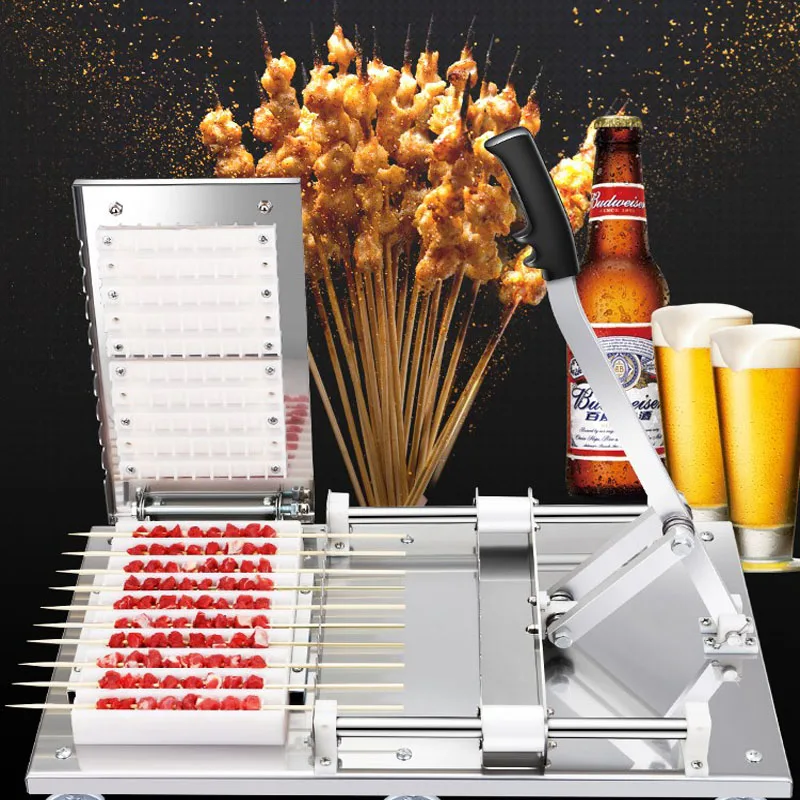 

Doner Kebab Machine 10 Strings Manual Mutton Kebab Machine BBQ Skewer String Machine