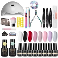 rosalind nail gel polish set lamp gel polish set for manicure nail art semi permanent gel varnishes tool professional kit