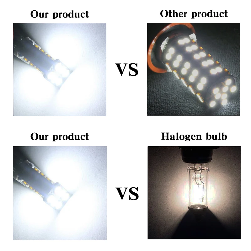 

2x H8 H11 Led Fog Lights Bulb HB4 9006 Car Driving Running Lamp Auto Leds Light 3030SMD 1200LM 6000K White