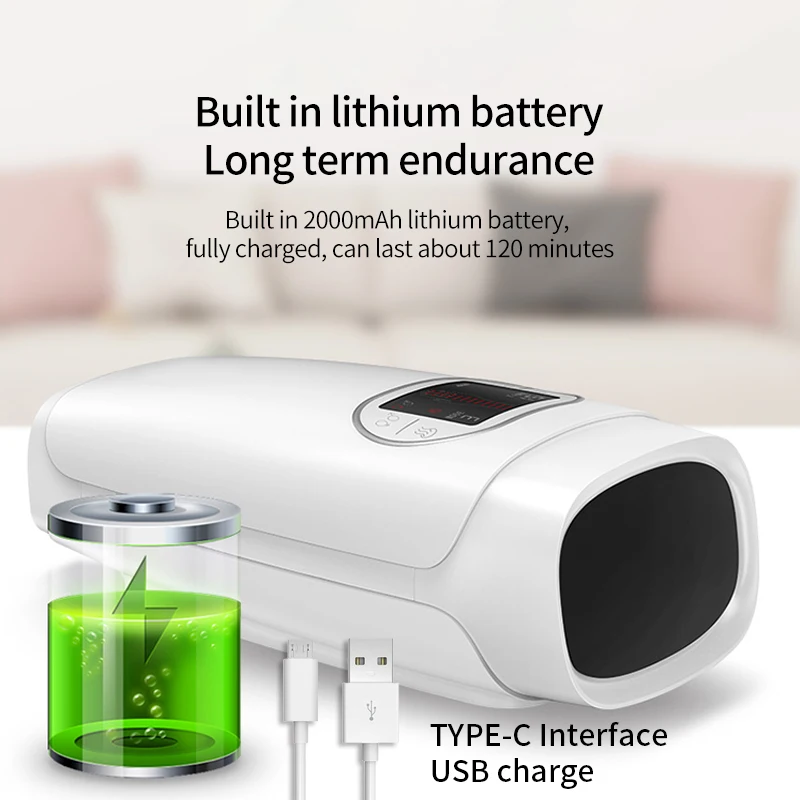 Умный Массажер для рук электрический беспроводной нагревательный