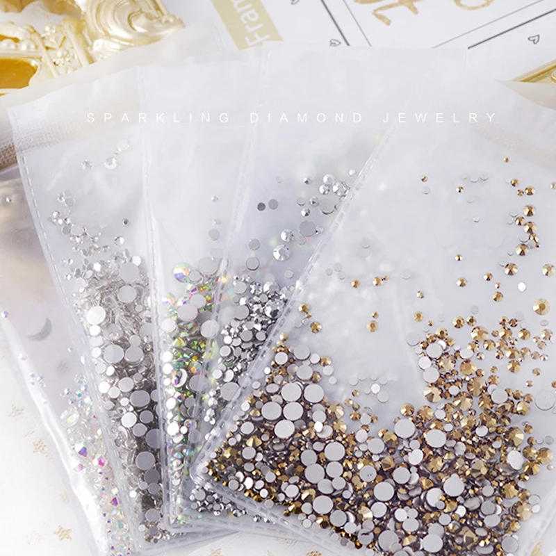 SS4-SS12 для ногтей Swarovsky Стразы без горячей фиксации 1440 шт. стразы с плоской задней