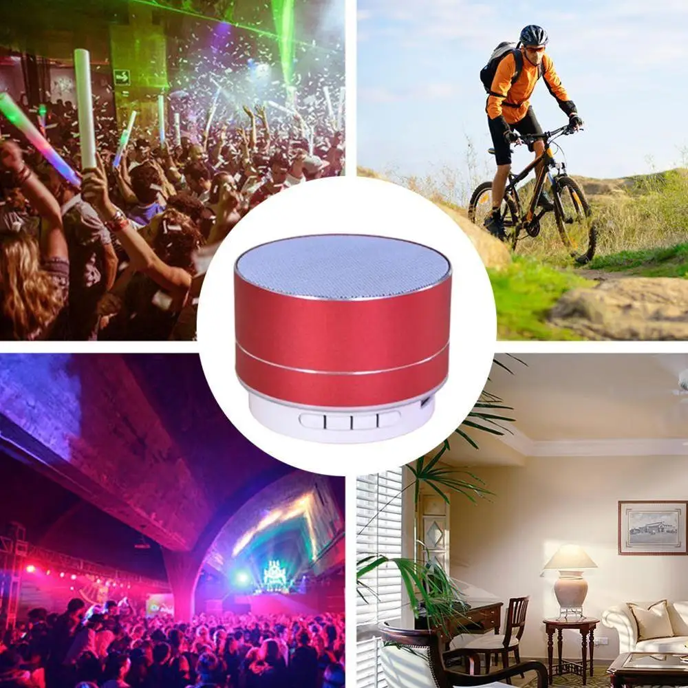 A10 беспроводной Bluetooth динамик металлический мини портативный с Play AUX Mic subwof FM Звук
