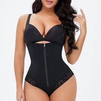 shapewear for women tummy control fajas colombianas body shaper zipper open bust bodysuit waist trainer slimming corset shapers