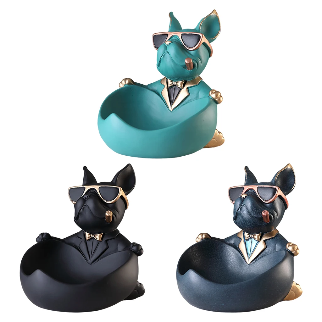

Cool Dog Figurine Bulldog Statue Storage Box Home Decoration Ornamental Crafts Art Sculpture Office Decor Gift Decorative
