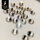 Стразы с кристаллами в виде замка, блестящие стразы с плоской задней поверхностью для горячей фиксации, прозрачные кристаллы AB, стразы из стекла для одежды, 8 + 8