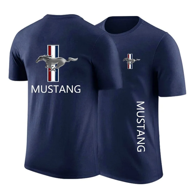 

2021 NEW Mustang Custom Round Neck Punk Comfortable Print Short Sleeve Casual Tops Sweatshirts Leisure Men Tshirt