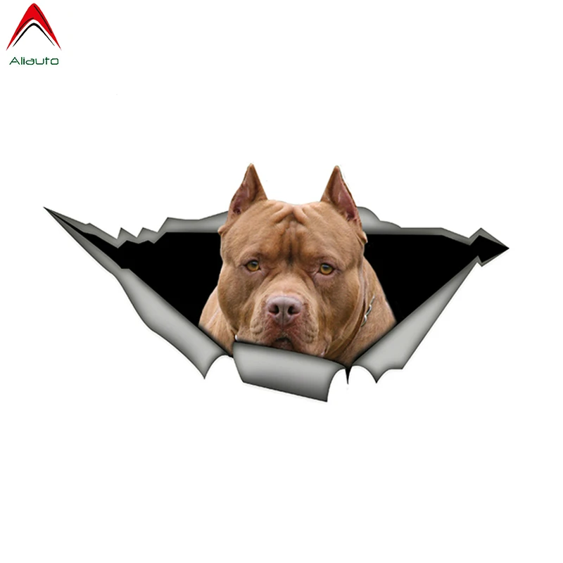 Забавные Домашние животные Aliauto коричневая американская виниловая наклейка Pitbull