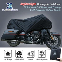x autohaux motorcycle half cover 210t universal all season waterproof dustproof rain dust uv protector motorcycle bike