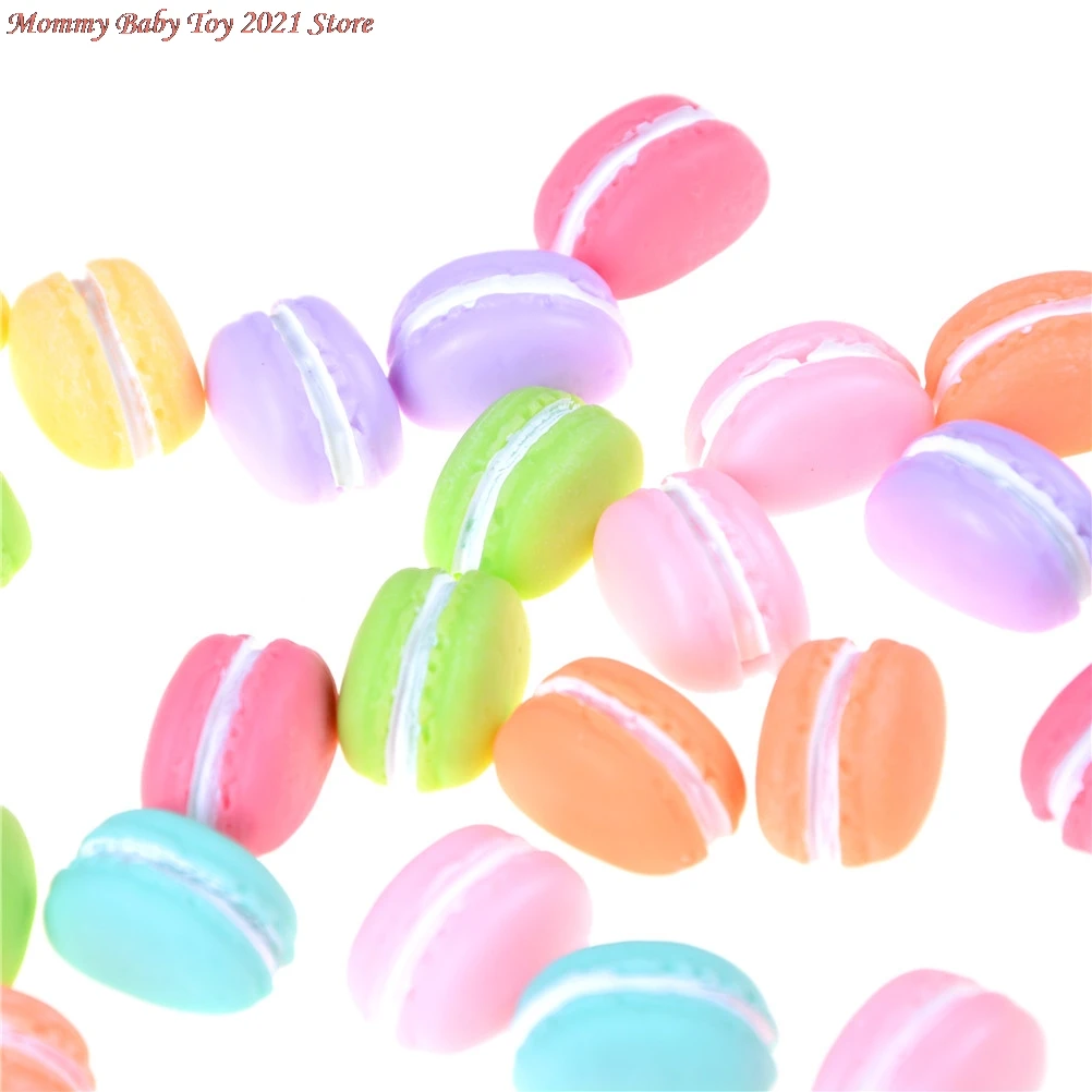 

5PCS/lot Cute Mini Macarons Fairy Ornament Simulation Dollhouse Decor Kitchen Toys Random Color