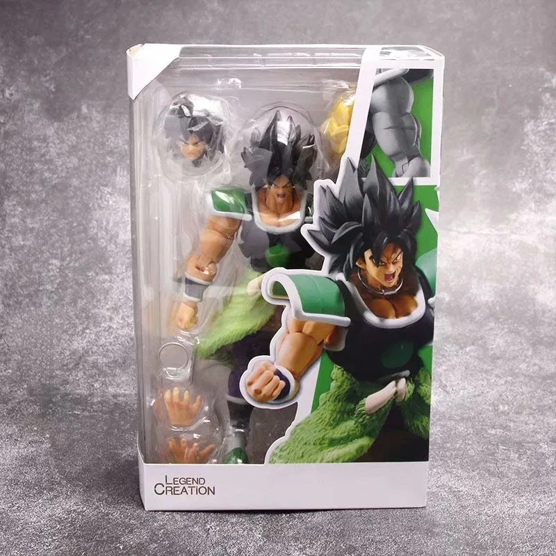 

Dragon Ball Anime Peripheral Super Saiyan WD Broly Black Hair Change Head Movable Boxed Figure Model Decoration Toy Gift