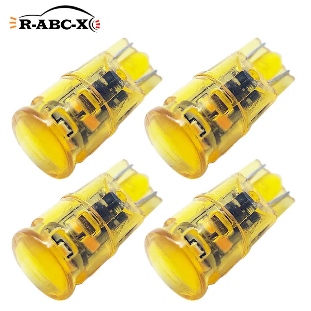 

4 pcs T10 w5w 194 led bulb car dashboard instrument light auto dome light reading lamp blue white yellow 12V-30V 300lm 24V