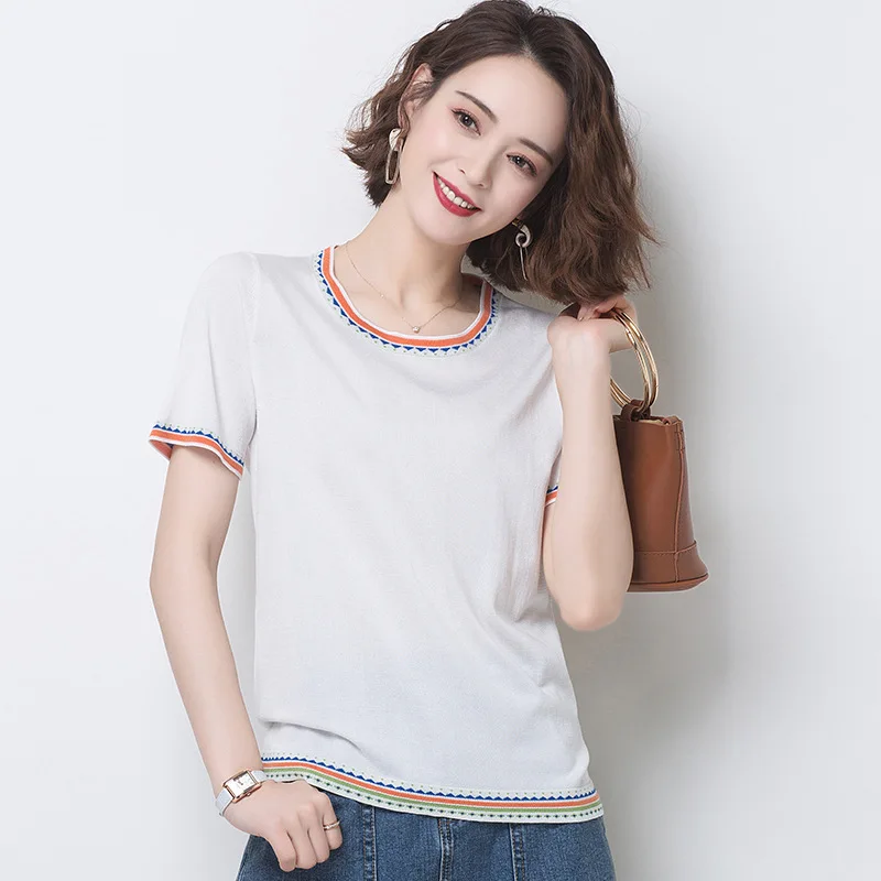 

2020 Women Short Sleeve Shirtmint yellow Top Garment