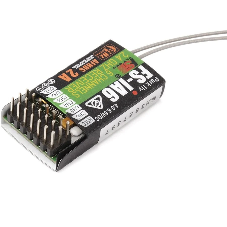 Receptor FlySky FS-iA6 iA6 2,4G 6CH AFHDS para FS-i10, FS-i6, FS i6, transmisor de Control remoto FPV Racer, piezas-1