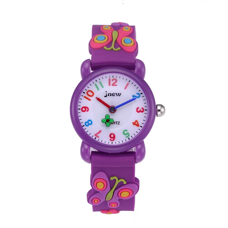 3D Cartoon Children's Watch Waterproof Butterfly Quartz Wristwatch Student Girls Colourful Cute Electronic Watches Kids Gift enlarge