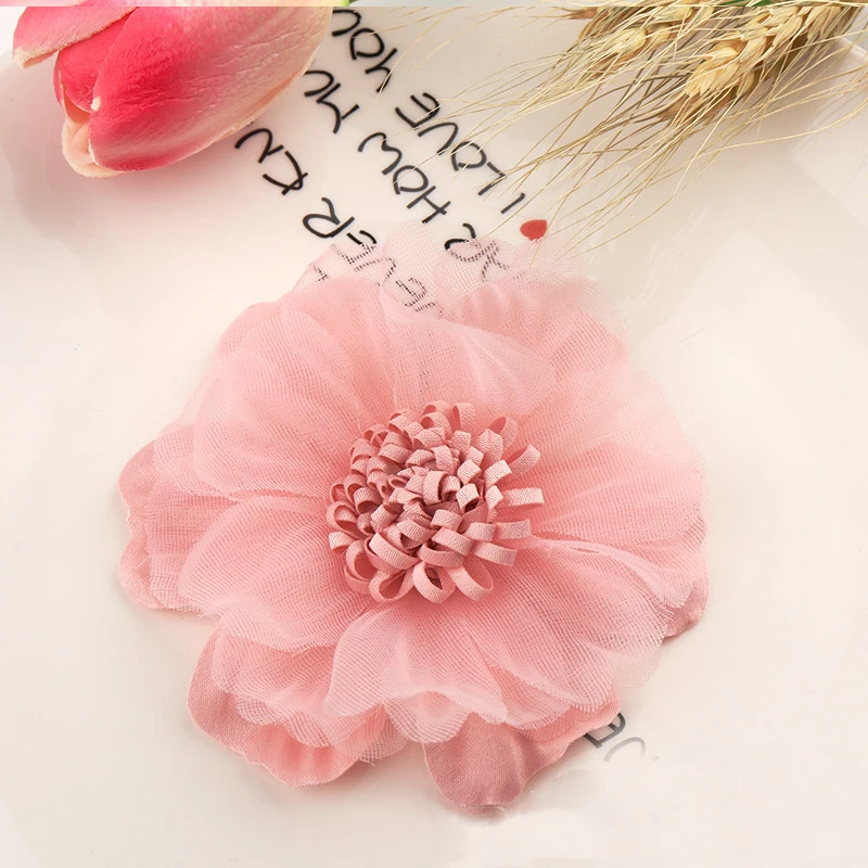 8 5PCS /33 Colors Mini Chiffon Fabric Flower For Wedding Invitation Artificial Flowers For Dress Decoration - Цвет: 8