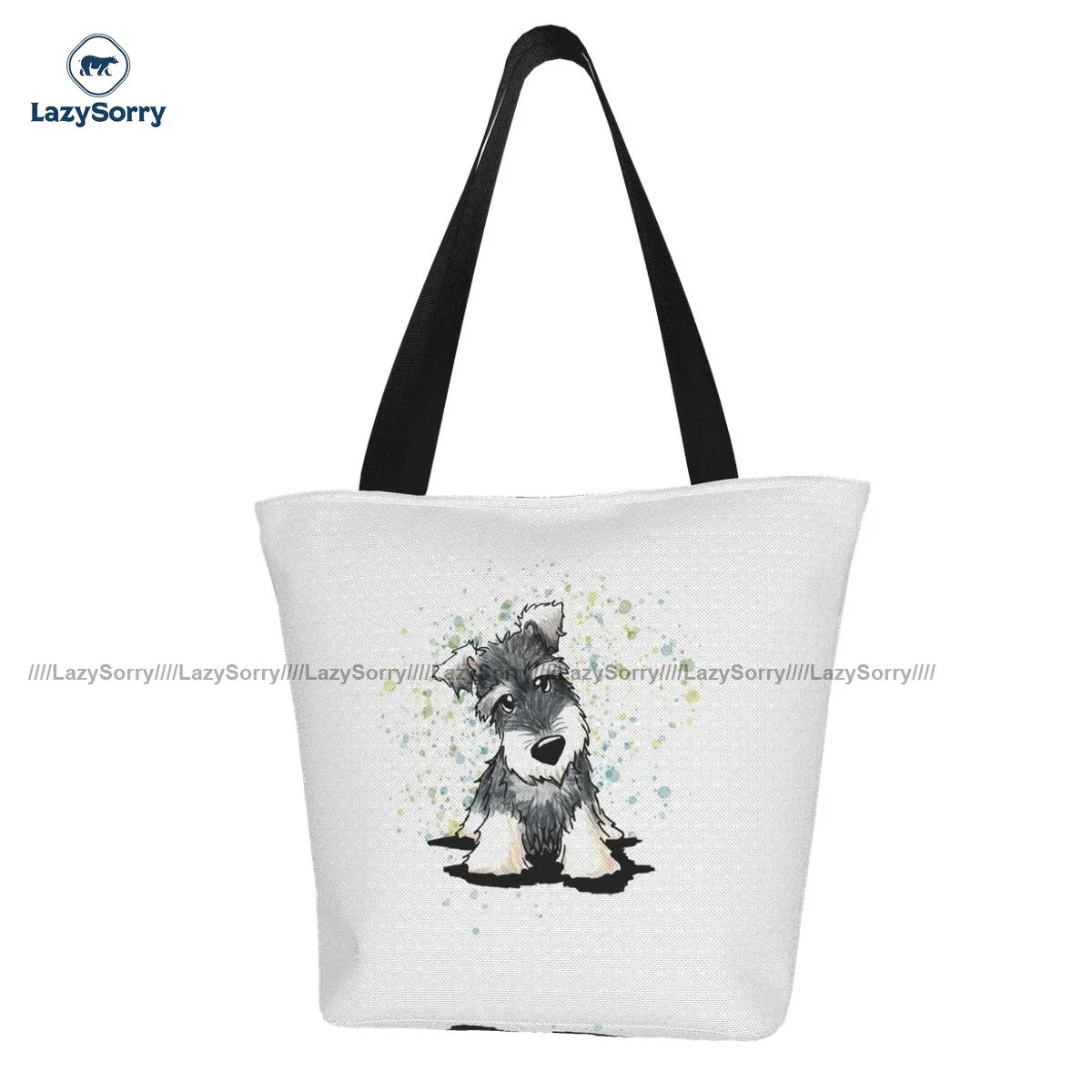 

Schnauzer Shopping Bag Fashion Retro Handbag Polyester Business Female Bags