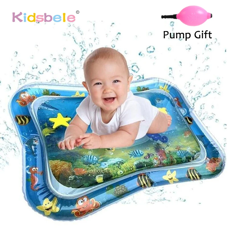 Детский водный игровой коврик, животик, игрушки для новорожденных, игровой коврик, ПВХ, для малышей, забавная активность, надувной коврик, детские игрушки, ковер для морского мира