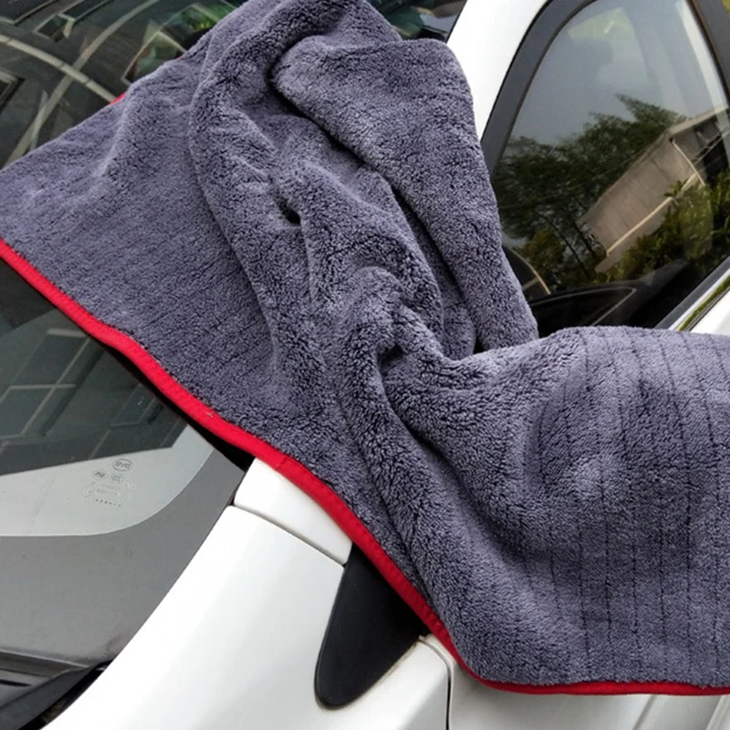 1000GSM 90X60Cm большой размер толстое плюшевое полотенце из микрофибры для мытья
