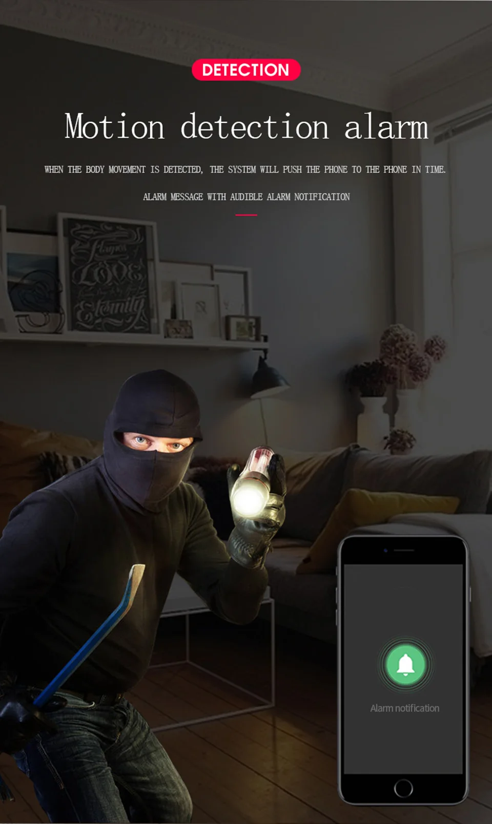 DAYTECH безопасность WiFi аккумулятор камеры 1080P беспроводной домашний CCTV монитор сетевой запись двухстороннее аудио Full HD 720P Обнаружение движения