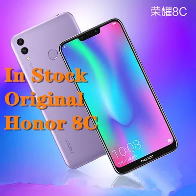 Новый оригинальный Смартфон honor 8C 6 26 &quotFHD Snapdragon 632 четыре ядра 4 Гб ОЗУ 128 ПЗУ 4000 мАч
