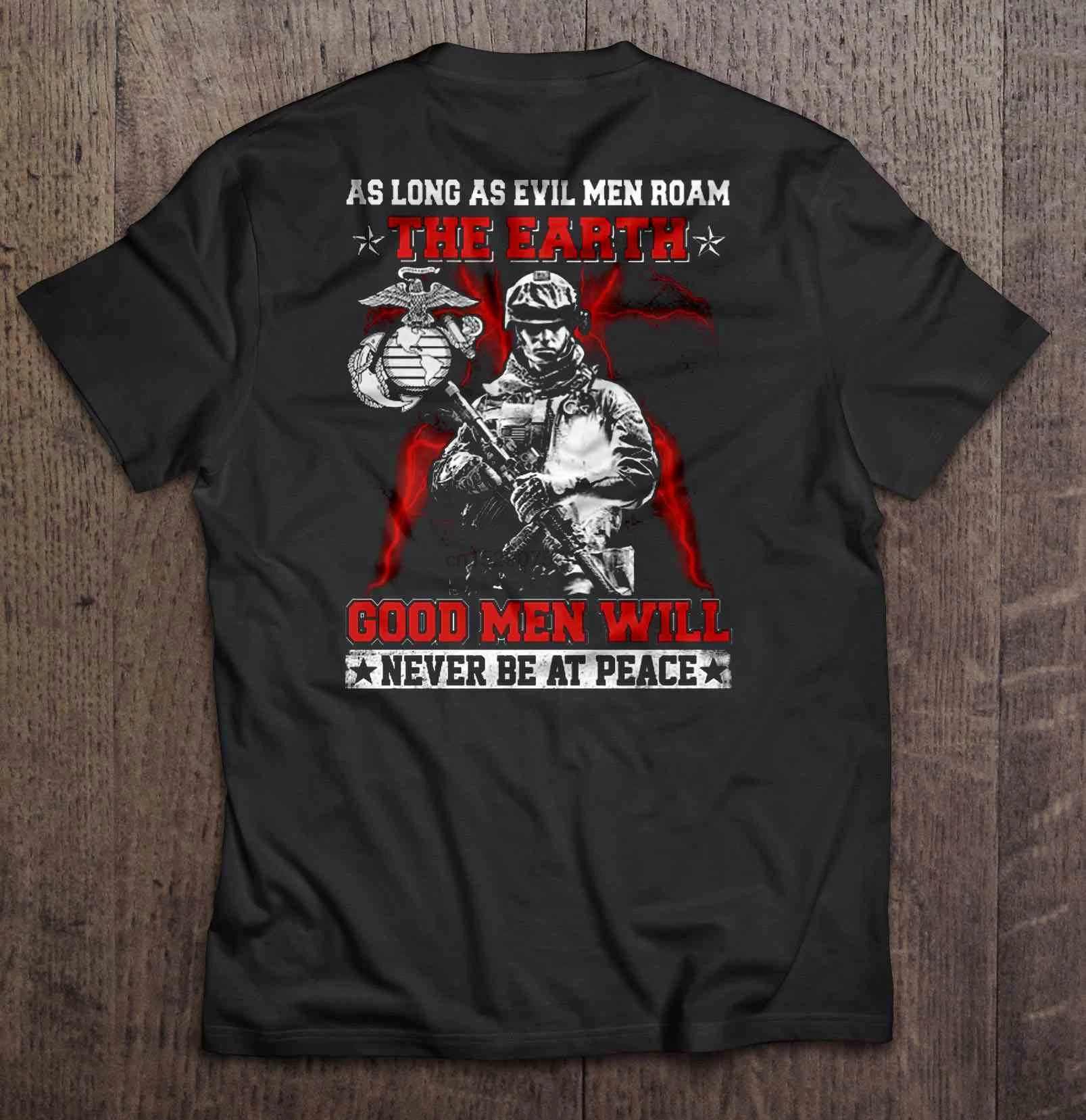 Мужская футболка пока злые люди бродят по земле хорошие никогда не будут в мире
