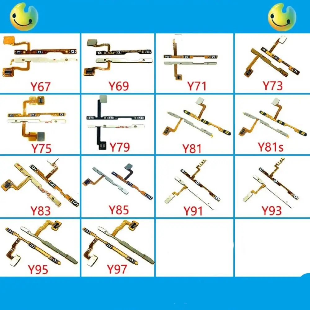 VIVO Y67 Y69 Y71 Y73 Y75 Y79 Y81S Y83 Y85 Y91 Y93 Y95 Y97 гибкий кабель питания и громкости смартфон