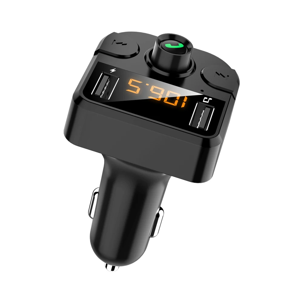 Автомобильное зарядное устройство с двумя usb-портами и передатчиком Bluetooth