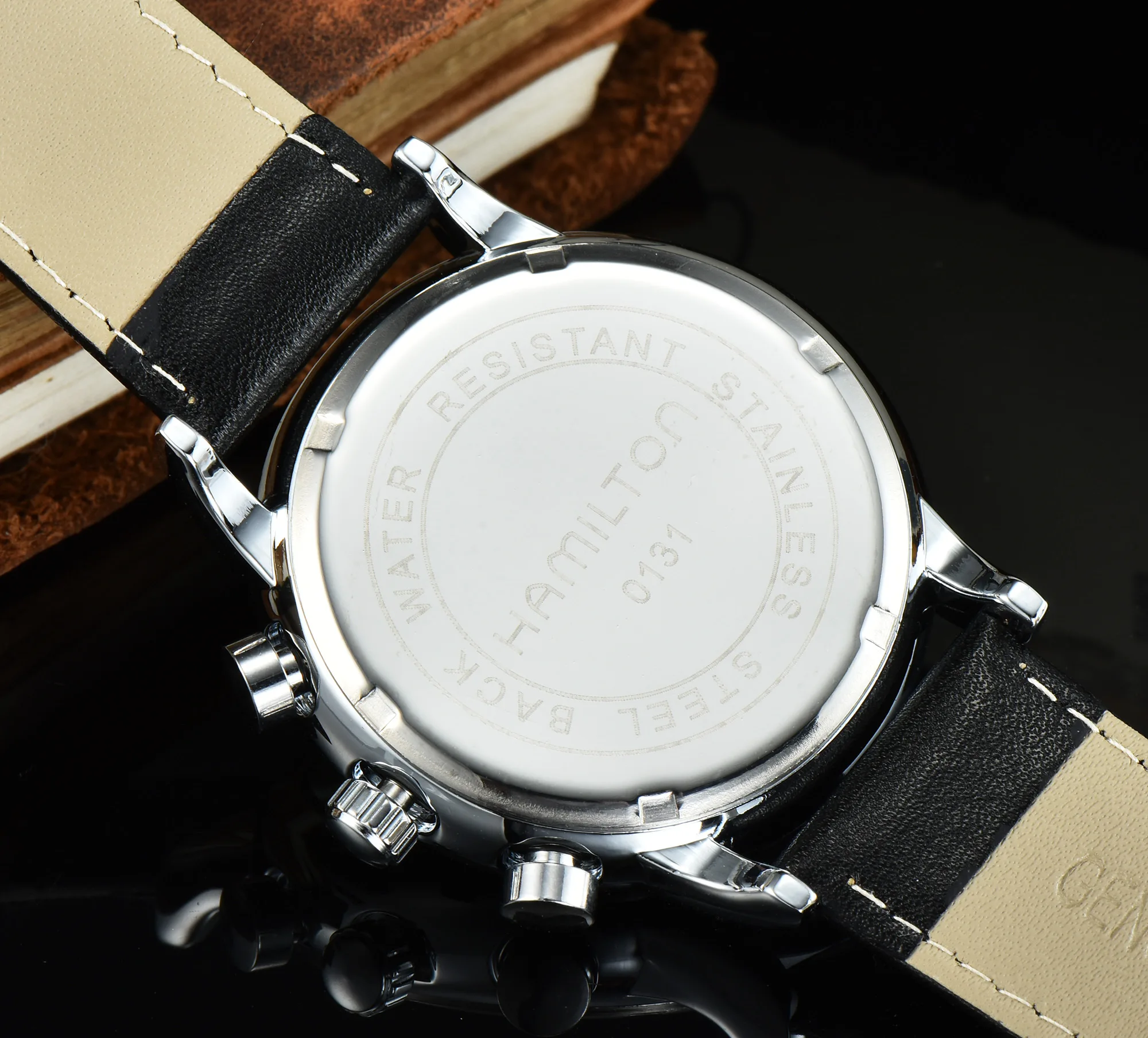 

H38416711 Swiss men's watch classic five pin quartz men Watches Panda Wristwatch TOP Brand Luxury fashion Business for man