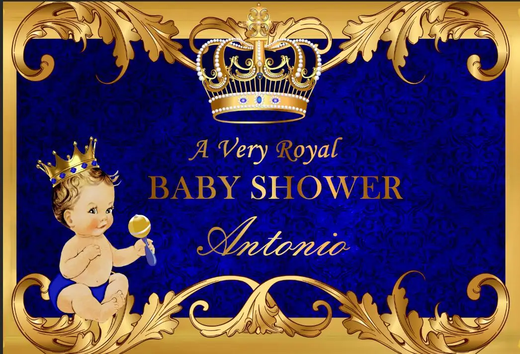 Виниловый фон для студийной фотосъемки с изображением золотистой короны 7 Х5