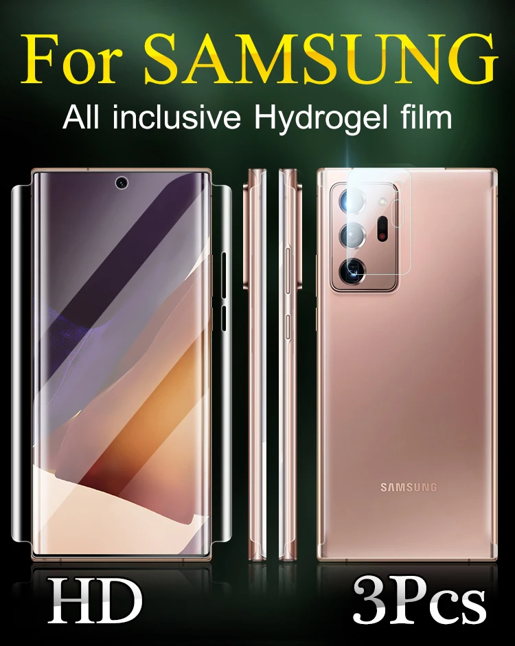 

3 в 1, защитная пленка для Samsung Note 10 20U, с полным покрытием