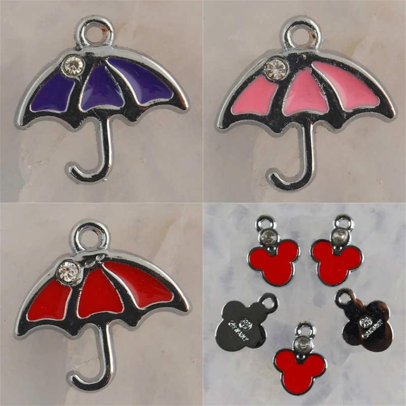 

5Pcs Drop Color K-Gold plated Copper Inlay Rhinestone Pendant For Jewelry Making DIY Necklace Bracelet Design Accessories