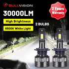 2 светодиодный т., Автомобильные светодиодные лампы H4 H11 H8 H9 9005 9006 HB3 HB4 6500K