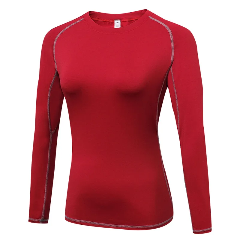Женская Спортивная футболка Rashguard компрессионная с длинным рукавом спортивная