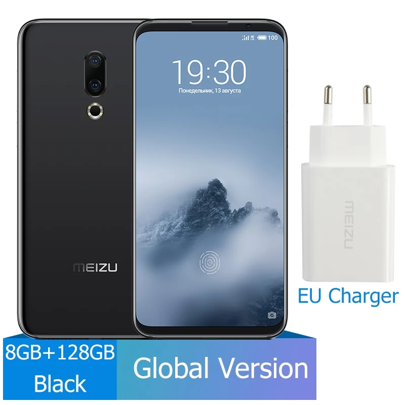 8GB 128GB Black Meizu 16th 6 ГБ 64 ГБ 8 ГБ 128 ГБ, глобальная версия, мобильный телефон Snapdragon 845 Octa Core 16 Ом смартфон в-Экран, определение отпечатка пальца - Цвет: 8GB 128GB Black