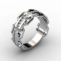 classic hot sale punk rings male aaa cz stone wedding ring for men vintage jewelry