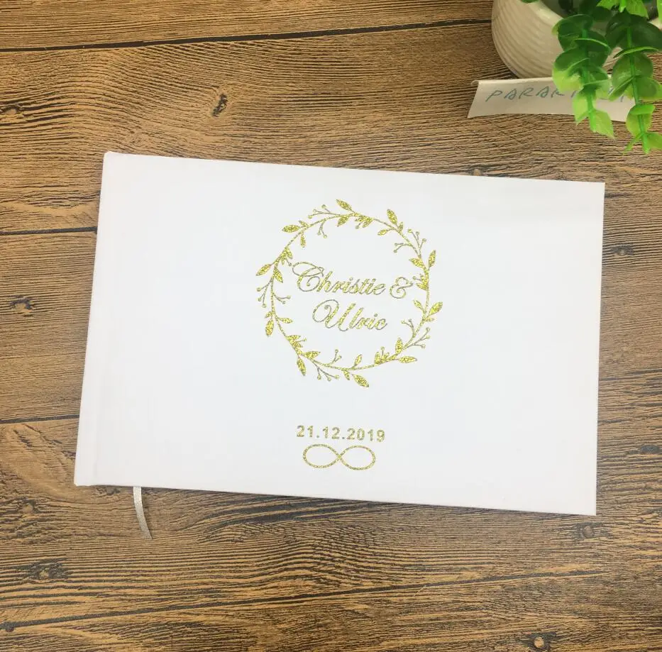 Деревенская белая Свадебная Гостевая книга на заказ альтернативная юбилей