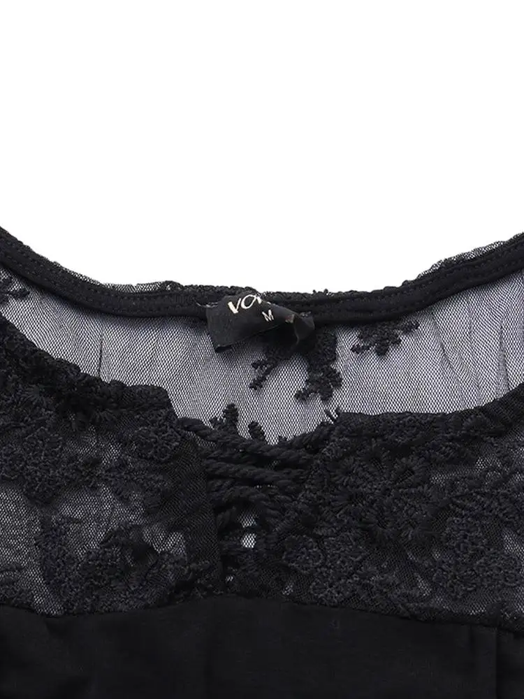 

Mesh Sleeve Maternity Tops 2021 VONDA Summer Autumn Long Sleeve Lace Hollow Out Blouses Femme Party Pregnancy Blusas 5XL