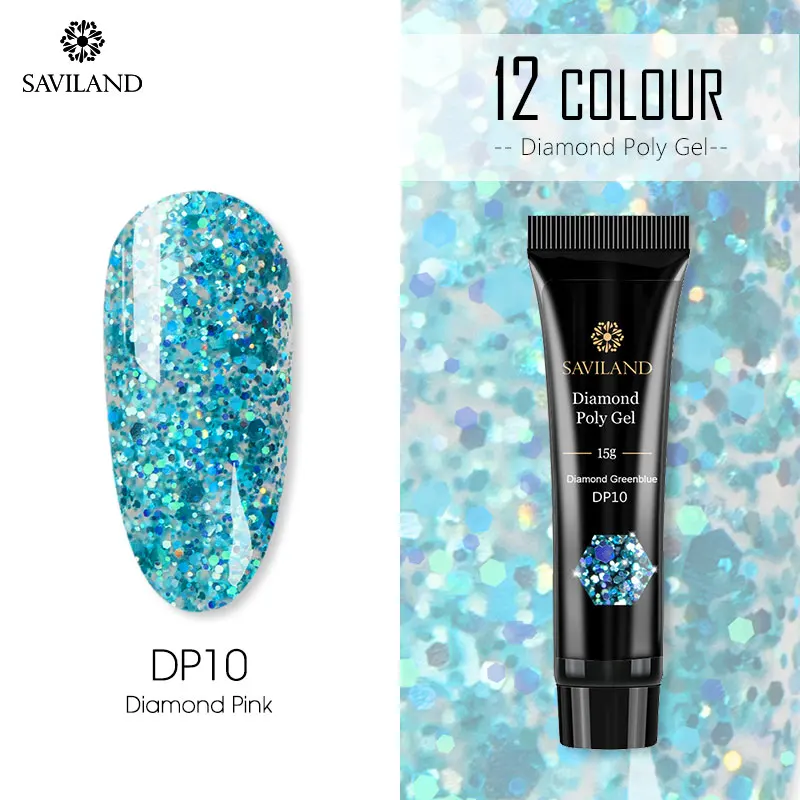 15ml DP10 Saviland 30 мл Гель-лак акриловый полигель изменение температуры многоцветный Алмазный полигель для ногтей быстрое строительство УФ-набор для ногтей - Цвет: 15ml DP10