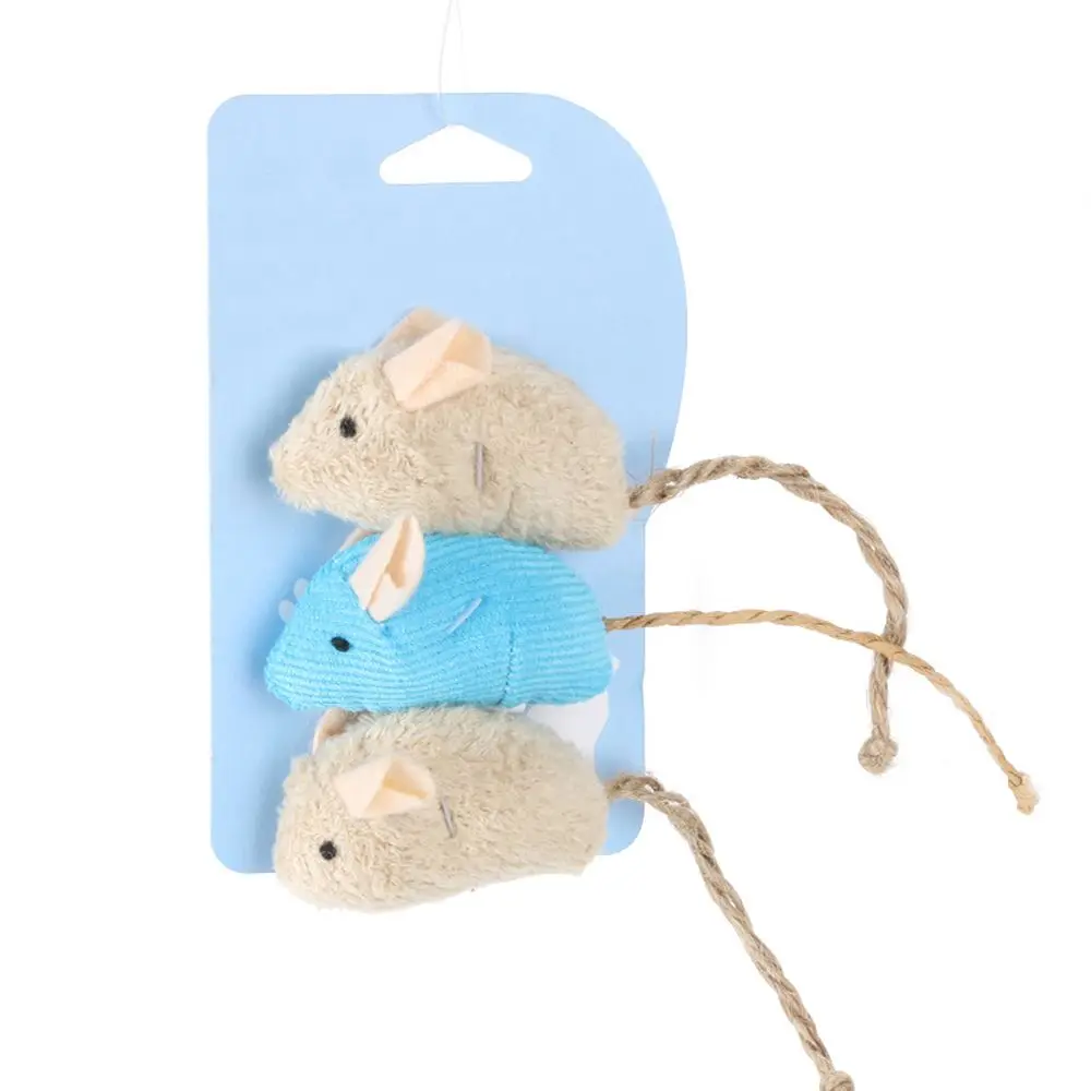 3 шт./компл. милая мультяшная искусственная мышка крыса плюшевая игрушка животные