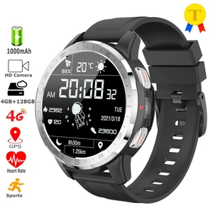 new 4g smartwatch 1000mah large battery 4gb ram 128gb rom dual systems smart phone watch support sim card with gps 5mp camera free global shipping