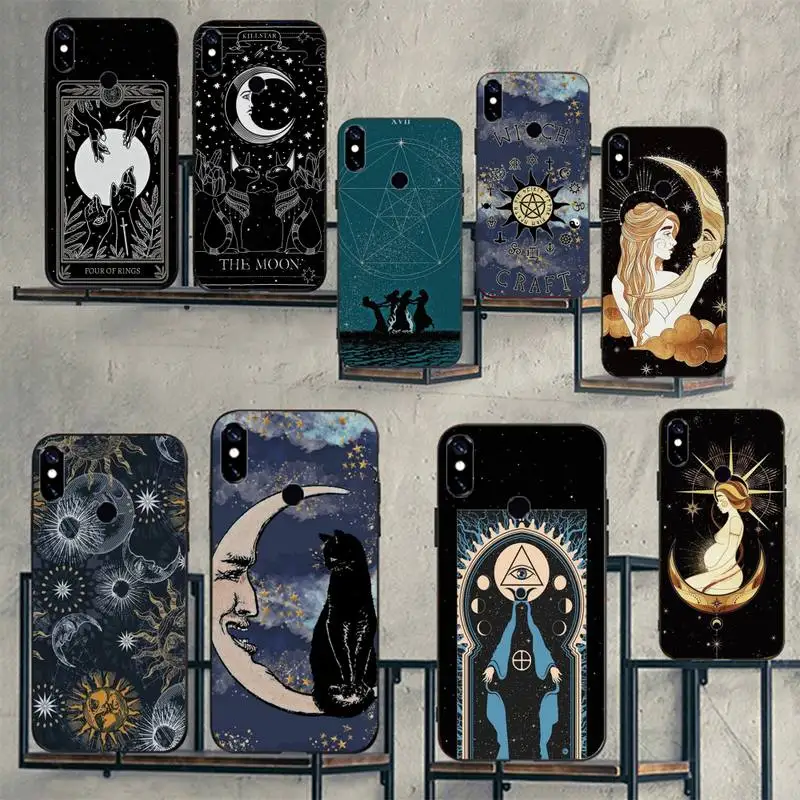 

Witches moon Tarot Mystery totem Phone Cases For Xiaomi Redmi 7 9t 9se k20 mi8 max3 lite 9 note 8 9s 10 pro cover funda coque