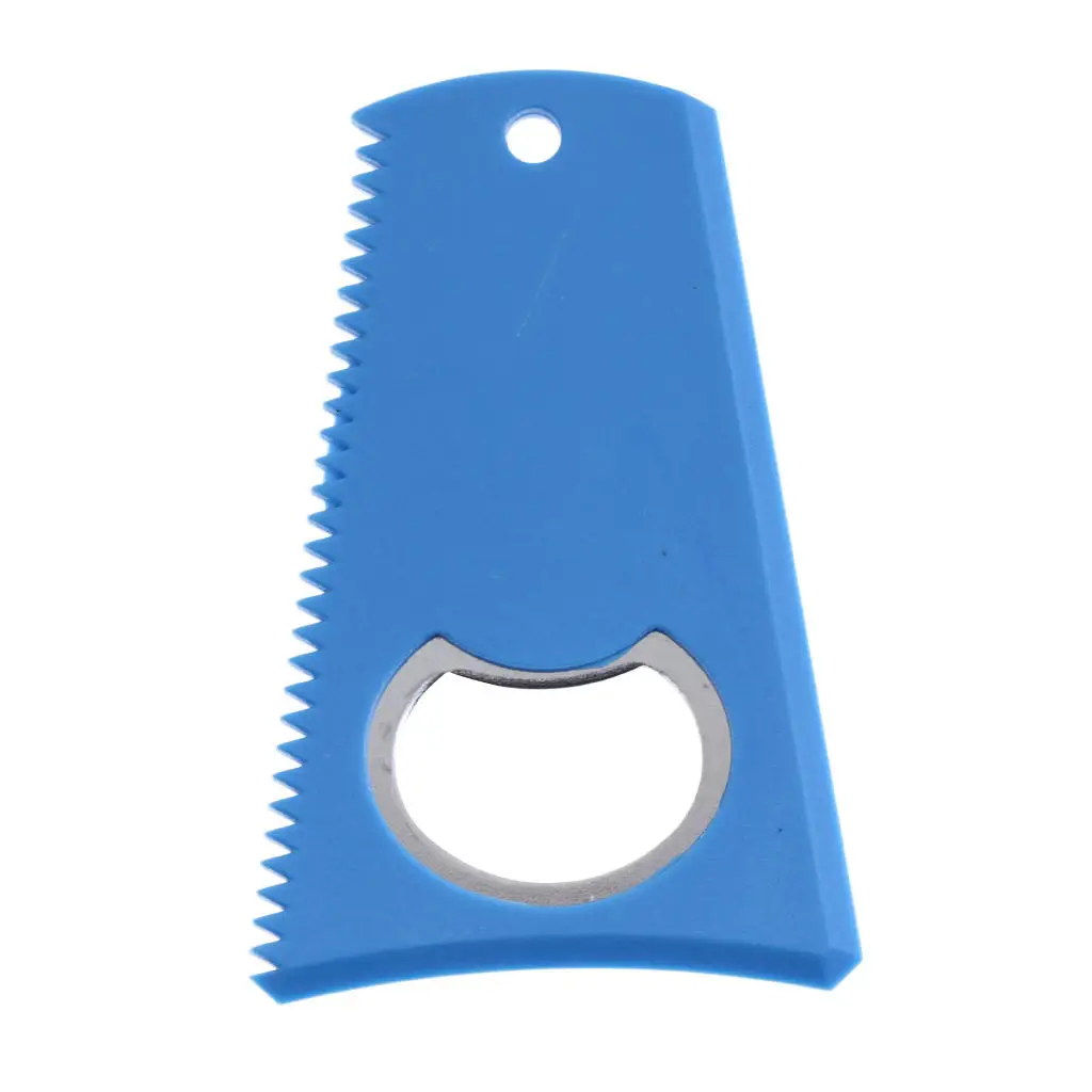 

Surfing Surfboard Wax Comb Wax Scraper Remover with Bottle Opener Easy to Use & Carry Blue/Yellow