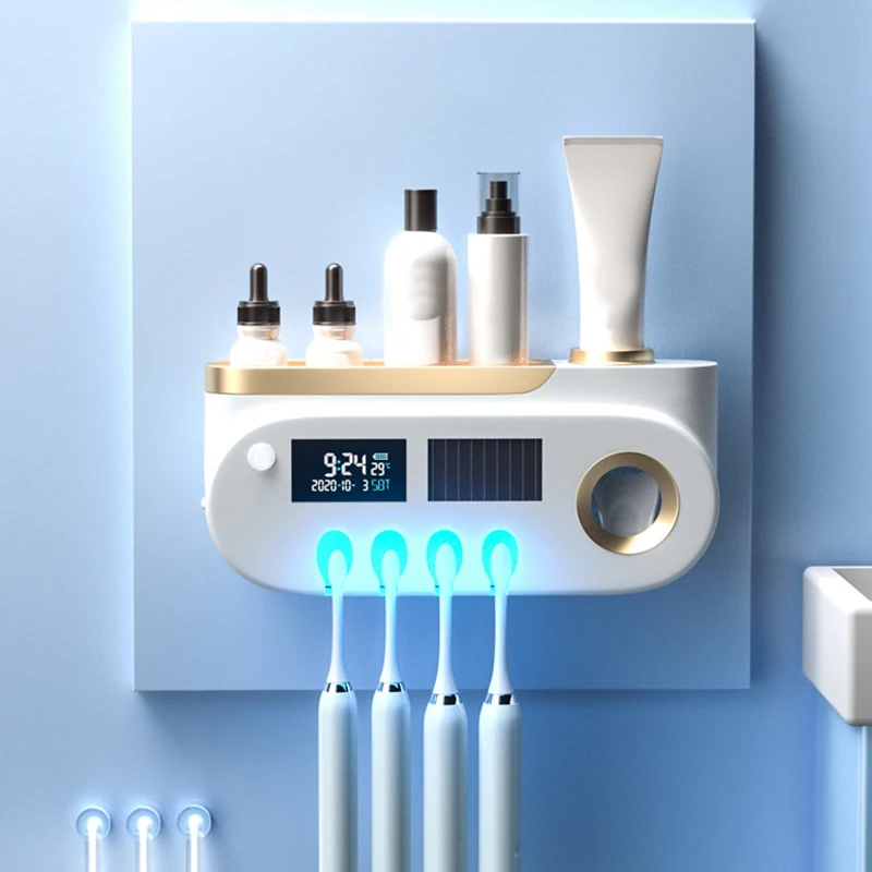 

Intelligent Multi-Function Toothbrush Holder Wall-Mounted UV Toothbrush Holder Home Bathroom Accessories