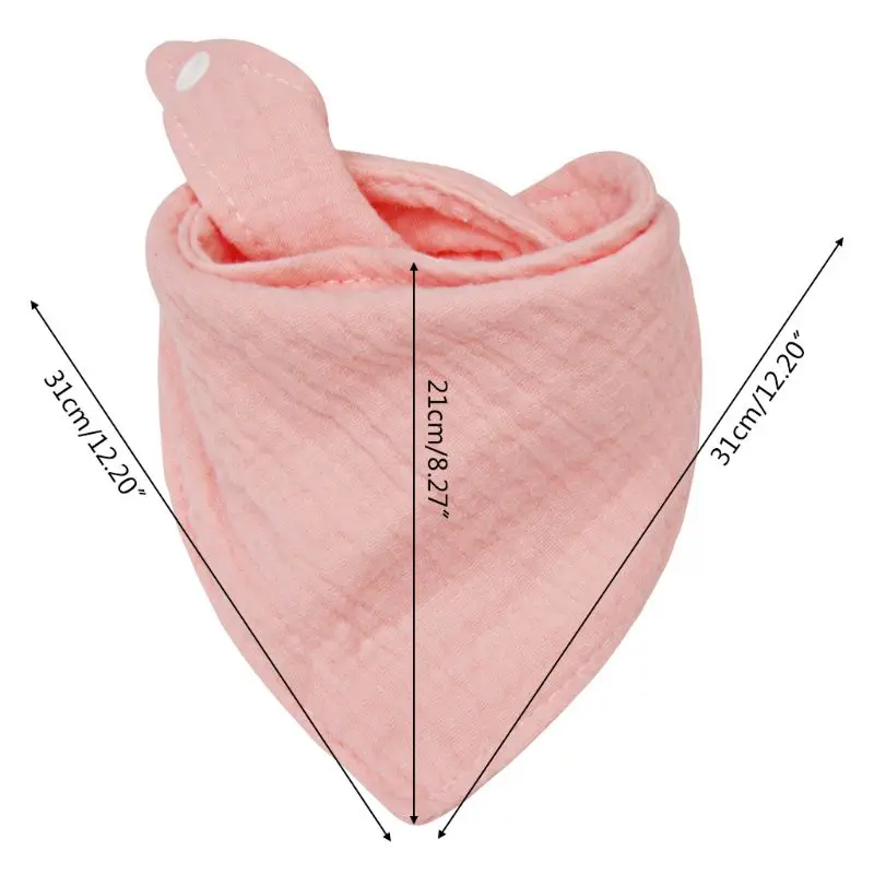 

2Pcs/Set Baby Cotton Bibs Wooden Wristband Teether Soft Saliva Towel Toddler Triangle Scarf Chewing Molar Infant Toy
