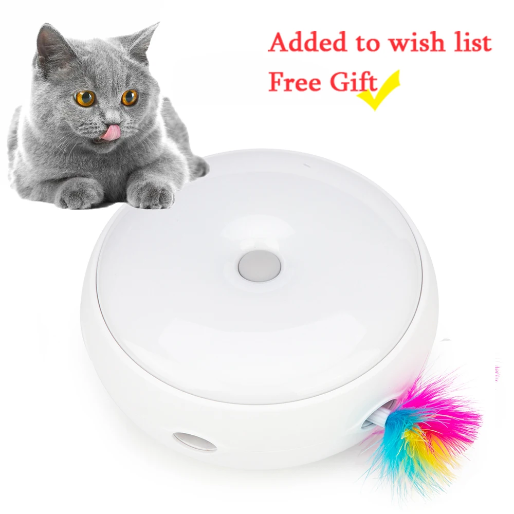 

Electric Cat Toy Smart Teasing Cat Stick Crazy Game Spinning Turntable Cat Catching Mouse Donut Automatic Turntable High Quality