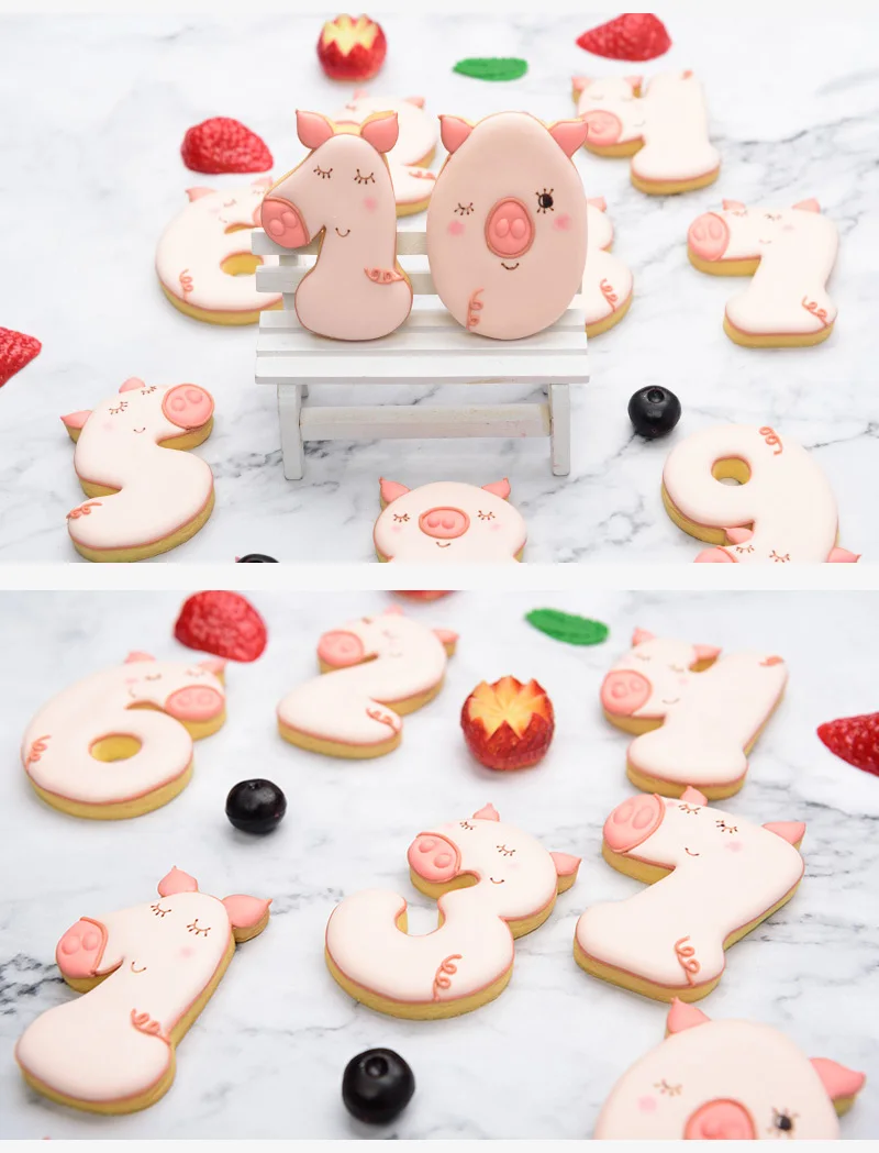 

SKTN 10 pieces of digital piggy kitchen supplies plastic tools set cake decorative mold origin source manufacturers direct sales