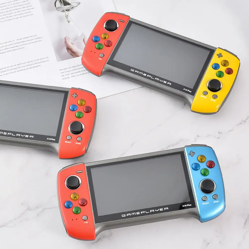 

X19Plus 5.1 inch Handheld Game Console 8GB Built-in 10000 Games Retro Consoles Support TF Card with Rotatable Rocker Bars
